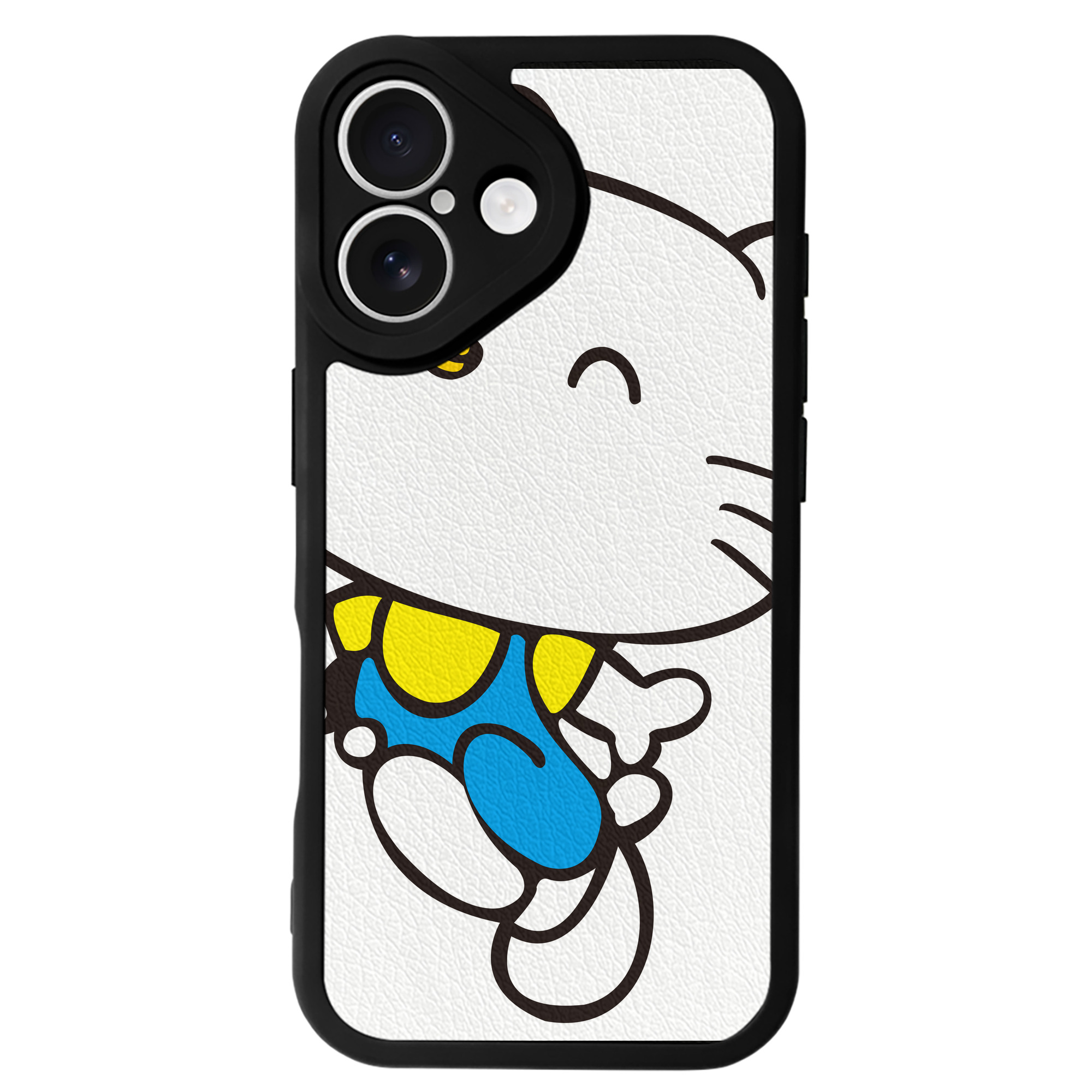 （画像用） Hello Kitty ハローキティ 【iPhone 16シリーズ対応】シリコンスマホケース（レザー調） 材質：シリコン